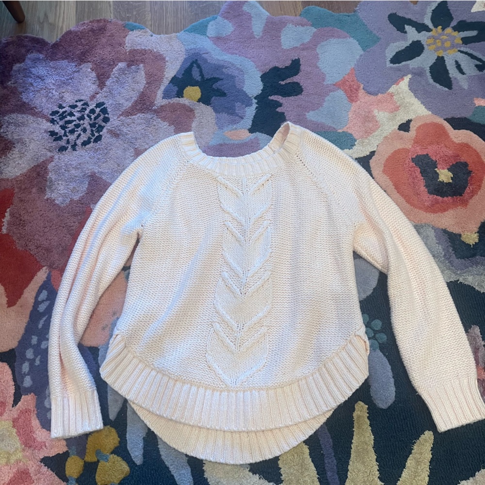 NWOT Aerie Light pink chunky knit sweater